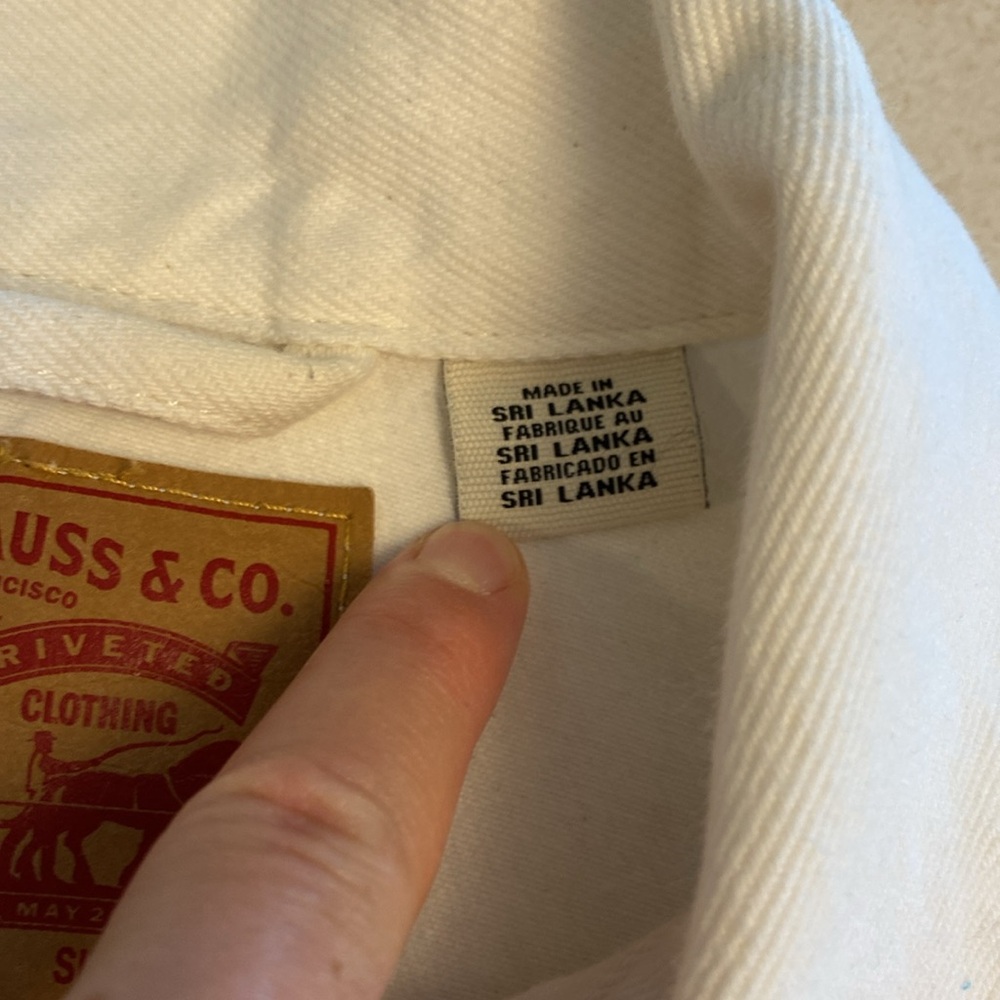 Levi's White Trucker Jean Jacket - Picture 8 of 16